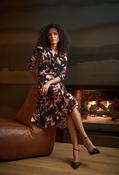 Knee-length Wrap Dress, Pink Mix / 18 image