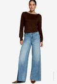 Fine Knit Sweater With Boat Neck, Chocolate Plum / 38