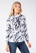 Ivy Fine Knit Swirl Top, Navy Mix / 16 image