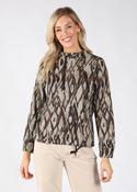 Maro Abstract Print Top, Beige/Black / 16 image