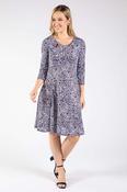 Goutte Abstract Print Dress, Navy Mix / 16 image