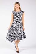 Marbella DG Cowl Neck Dress, Navy Mix / 10 image