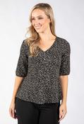 Tanka Polka Dot Top, Black &amp; White / 12 image