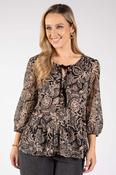 Bow Detail Floral Blouse, Black Mix / 12 image