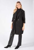 Stripe Detail Boucle Coat, Black / F/S image