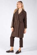 Stripe Detail Boucle Coat, Chocolate / F/S image