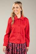 Rivoli Faux Suede Jacket, Red / 10 image