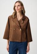Faux Suede Boxy Jacket, Brown / 12 image