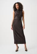 Sleeveless Textured Touch Dress, Brown / 10 image