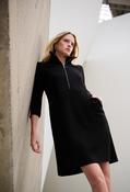 High-neck Sporty Dress, Black / M image