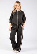 Double Stripe Co-Ord Set (BROWN PRE-ORDER EXPECTED DISPATCH SEPT 30TH), Black / F/S