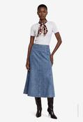 Midi Denim Skirt, Middle Blue Denim / 38