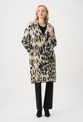 Animal Print Long Coat, Beige Mix / M image