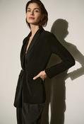 Open Front Belted Jacket, Black / 8 image