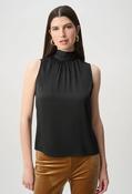 Satin Back Bow Halter Top, Black / 16 image