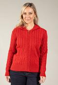 Nevada Zip Up Knit, Red / 16