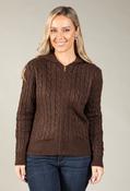 Nevada Zip Up Knit, Chocolate / 12