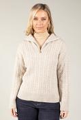 Kaia Half Zip Knit, Oatmeal / 16