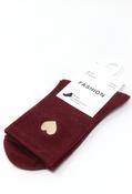 Love Heart Socks, Wine / F/S image