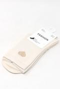 Love Heart Socks, Beige / F/S image