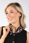 Magnetic Leopard Neck Scarf, Pink / F/S image