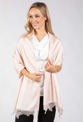 Lace Detail Satin Scarf, Pink / F/S image