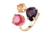 Cubic Zirconia Statement Ring M/L, Gold / M/L image