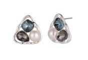 Triangle Glass Crystal Earrings