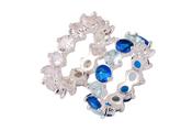 Blue Cubic Zirconia Rings, Silver / M/L image