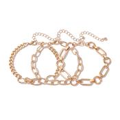 3 Piece Gold Chain Bracelets image