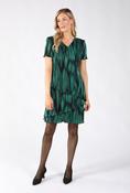Tiered Striped Print Dress, Green/Black / 12 image
