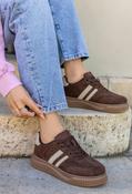 Ridged Sole Trainer, Brown / 36 image