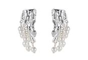 Pearl Detail Abstract Earrings image