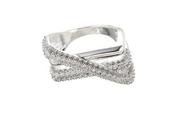 Hyperbola Cubic Zirconia Ring, Silver / S/M image