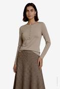 Button Detail Knit Top, Beige / 34 image