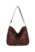 Willow Soft Hobo Bag, Burgundy / F/S image