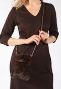 Mini Crossbody Purse, Brown / F/S