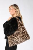 Faux Fur Shoulder Bag, Leopard / F/S image
