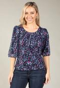 Stella Floral Blouse, Blue Mix / 14