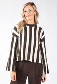 Raye Striped Knit Jumper, Chocolate / F/S image