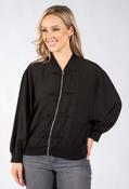 Oriental Style Bomber Jacket, Black / F/S