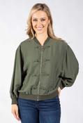 Oriental Style Bomber Jacket, Khaki / F/S image
