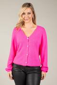 Lyn V-Neck Cardigan, Fushia / F/S