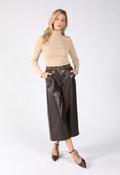 Faux Leather Culottes, Chocolate / F/S image