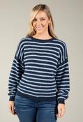 Peggy Striped Knit Jumper, Navy/Blue / F/S image