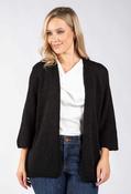 Open Front Lurex Knit Cardigan, Black / F/S image