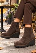 Buddy Wedge Ankle Boot, Brown / 41 image