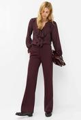 Maine Wide Leg Trousers, Burgundy / 46 image