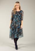 Cleo Abstract Print Dress, Navy/Brown / 16 image