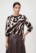 Animal Design Knit Jumper, Beige/Brown / 42 image